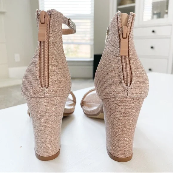 Top Moda Rosegold Glitter Heels Gallery-45 - Picture 5 of 8